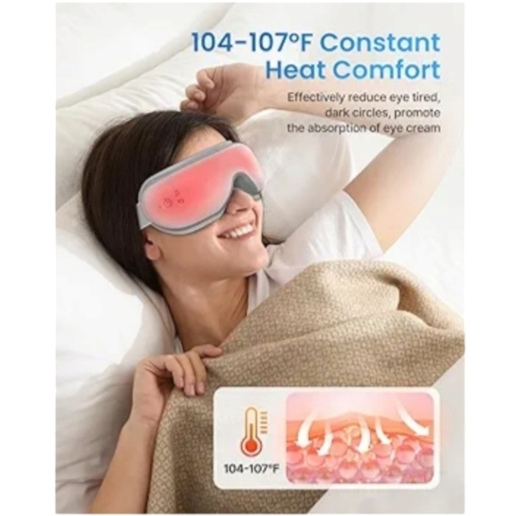 New Renpho Heated Eyeris Eye Mask Massager with Bluetooth RF-EM001R - Picture 4 of 9